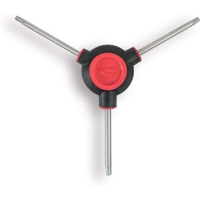 Feedback Sports Black / Red 3-Way Torx Wrench - Bike Tool Feedback Sports Black / Red 3-Way Torx Wrench - Bike Tool