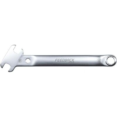 Feedback Sports Pedal Wrench Combo - Silver - Pedal Wrench, Axle Nut Wrench - Cycling Tool Feedback Sports Pedal Wrench Combo - Silver - Pedal Wrench, Axle Nut Wrench - Cycling Tool