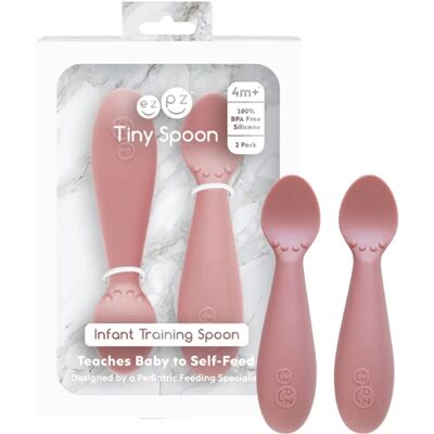 Ezpz Tiny Skjeer - Rosa - Baby Selv-Feeding Verktøy Ezpz Tiny Skjeer - Rosa - Baby Selv-Feeding Verktøy