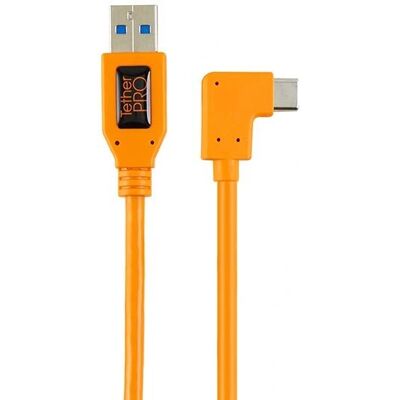Câble USB-A vers USB-C de Tether Tools - 0.5m Orange Angle Droit - Type de Produit - Publicité Câble USB-A vers USB-C de Tether Tools - 0.5m Orange Angle Droit - Type de Produit - Publicité