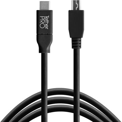 Tether Tools TetherPro - 4,6 m USB-C/Mini-B Kabel - Schwarz - USB Kabel Tether Tools TetherPro - 4,6 m USB-C/Mini-B Kabel - Schwarz - USB Kabel