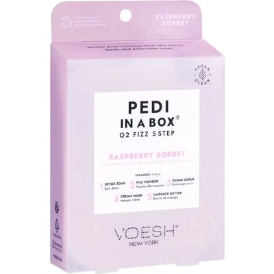 Voesh - Pedi In A Box - O2 Fizz - Sorbet à la Framboise - Kit Soins Pieds - Publicité Voesh - Pedi In A Box - O2 Fizz - Sorbet à la Framboise - Kit Soins Pieds - Publicité