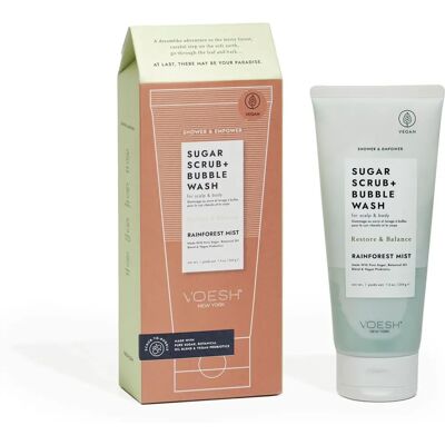 Voesh Rainforest Mist Exfoliante de Azúcar - Cuero cabelludo y Cuerpo - Verde Voesh Rainforest Mist Exfoliante de Azúcar - Cuero cabelludo y Cuerpo - Verde