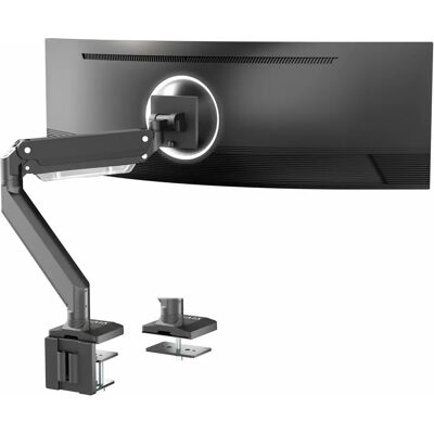 Braço de monitor ultrawide em alumínio resistente VIVO - Suporta telas de 49 polegadas Braço de monitor ultrawide em alumínio resistente VIVO - Suporta telas de 49 polegadas
