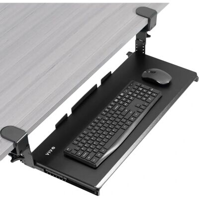 Vivo - Under Desk Keyboard Tray - C-clamp Mount - 27x11 in - Keyboard Tray Vivo - Under Desk Keyboard Tray - C-clamp Mount - 27x11 in - Keyboard Tray