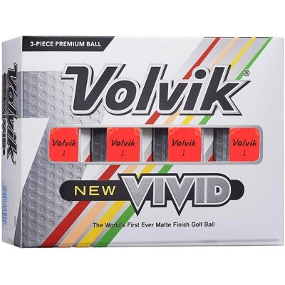 Volvik Vivid Red Golf Balls - Golf Balls Volvik Vivid Red Golf Balls - Golf Balls