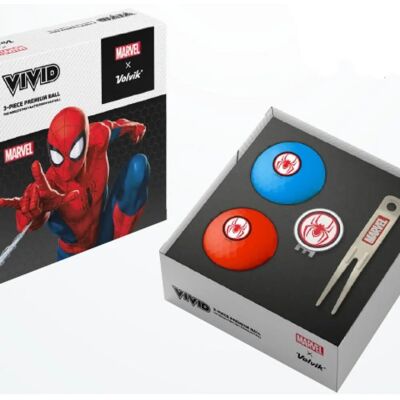 Set de 2 balles de golf Volvik Spider Man - Performance et style - Publicité Set de 2 balles de golf Volvik Spider Man - Performance et style - Publicité