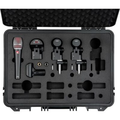 sE Electronics V Pack VENUE Standard Drum Microfoon Kit - Compacte en veelzijdige drum microfoons, speciaal afgestemd geluid voor kickdrums, inclusief V7 X, V KICK, V BEAT, V CLAMP sE Electronics V Pack VENUE Standard Drum Microfoon Kit - Compacte en veelzijdige drum microfoons, speciaal afgestemd geluid voor kickdrums, inclusief V7 X, V KICK, V BEAT, V CLAMP