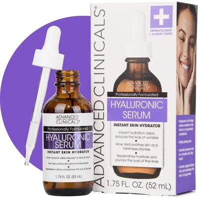 Advanced Clinicals Hyaluronic Serum - Instant Skin Hydrator Advanced Clinicals Hyaluronic Serum - Instant Skin Hydrator