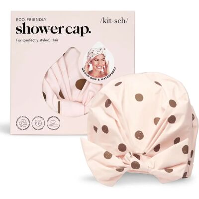 Touca de banho Kitsch Luxe - Rosa - À prova d'água, Reciclada, Antiderrapante - Capa de cabelo Touca de banho Kitsch Luxe - Rosa - À prova d'água, Reciclada, Antiderrapante - Capa de cabelo
