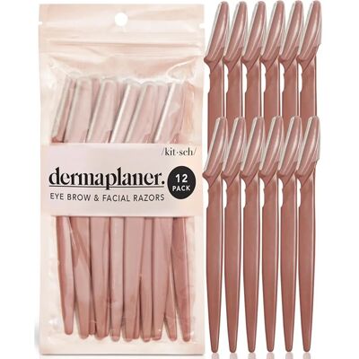 Conjunto de Ferramentas de Dermaplaning Kitsch - Remoção de Pelos Faciais - Rosa Conjunto de Ferramentas de Dermaplaning Kitsch - Remoção de Pelos Faciais - Rosa