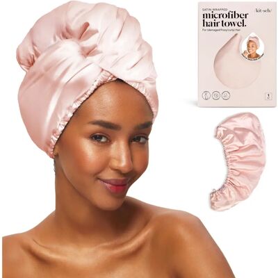 Kitsch Serviette en microfibre de satin pour cheveux - Blush - Serviette pour cheveux - Publicité Kitsch Serviette en microfibre de satin pour cheveux - Blush - Serviette pour cheveux - Publicité