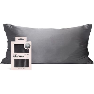 Kitsch Charcoal Satin King Pillowcase - Funda de almofada Kitsch Charcoal Satin King Pillowcase - Funda de almofada