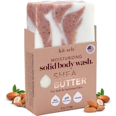 Kitsch Beurre de Karité Amande - Savon Solide pour le Corps - Publicité Kitsch Beurre de Karité Amande - Savon Solide pour le Corps - Publicité