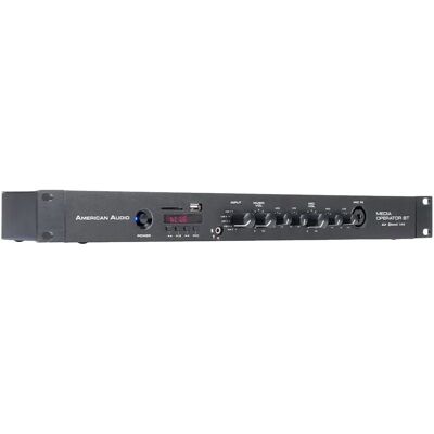 American Audio Media Operator BT - MP3 Player - SD/USB/Bluetooth - 4 Lijninvoer - XLR/RCA-uitgangen - Compact American Audio Media Operator BT - MP3 Player - SD/USB/Bluetooth - 4 Lijninvoer - XLR/RCA-uitgangen - Compact