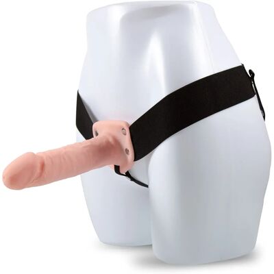 Dr. Skin - Dildo harnais creux de 18 cm - Beige Dr. Skin - Dildo harnais creux de 18 cm - Beige