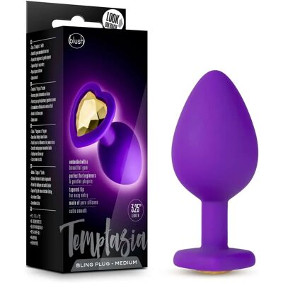 Blush Novelties Temptasia Bling Plug Medium - Μωβ - Αναλική Πρίζα Blush Novelties Temptasia Bling Plug Medium - Μωβ - Αναλική Πρίζα