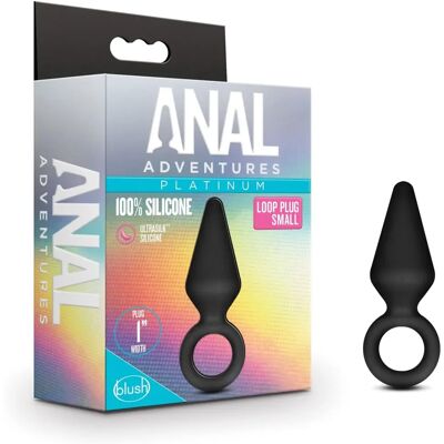 Anal Adventures Liten Silikon Analplugg - Svart Anal Adventures Liten Silikon Analplugg - Svart