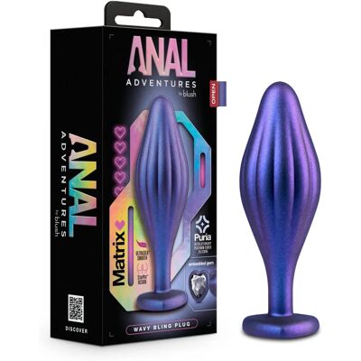 Blush Novelties - Matrix Wavy Bling - Analplug - Violett, Grün, Schwarz, Rosa, Blau Blush Novelties - Matrix Wavy Bling - Analplug - Violett, Grün, Schwarz, Rosa, Blau