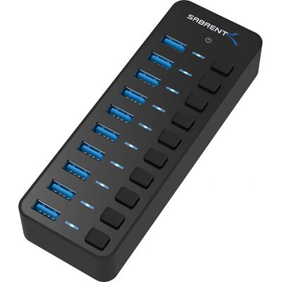 Sabrent - HB-BU10 - Black - 10-Port - USB hub Sabrent - HB-BU10 - Black - 10-Port - USB hub