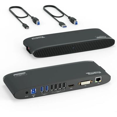 Plugable Technologies UD-3900H Dockingstation - Kabelgebunden - Grau Plugable Technologies UD-3900H Dockingstation - Kabelgebunden - Grau