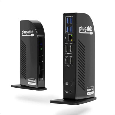 Plugable Technologies UD-3900C4 Docking Station - 14 Ports, 96W Power, Black Plugable Technologies UD-3900C4 Docking Station - 14 Ports, 96W Power, Black
