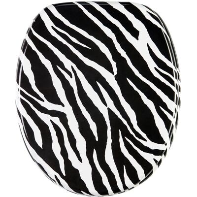 Siège WC Zebra Look Sanilo - Bois de Haute Qualité, Fermeture Douce, Universel - Publicité Siège WC Zebra Look Sanilo - Bois de Haute Qualité, Fermeture Douce, Universel - Publicité