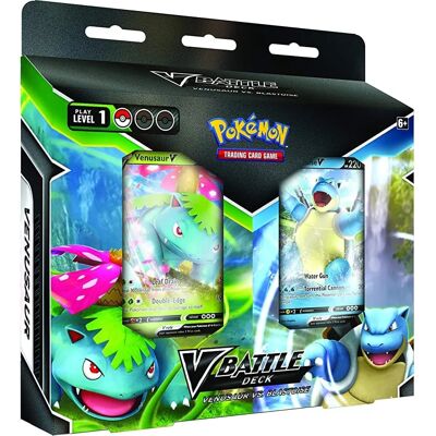 Deck de Combat V Pokémon Venusaur vs Blastoise - Deck de Combat - Publicité Deck de Combat V Pokémon Venusaur vs Blastoise - Deck de Combat - Publicité