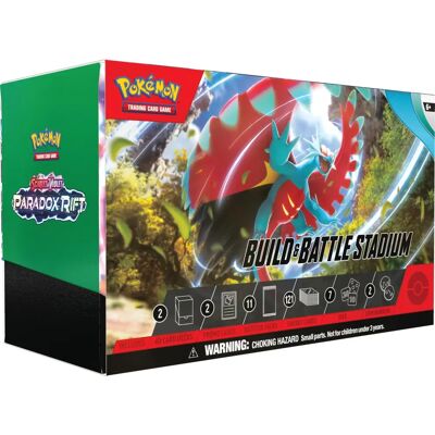 Pokémon TCG : Paradox Rift Scarlet & Violet - Stade de Construction et Combat - Publicité Pokémon TCG : Paradox Rift Scarlet & Violet - Stade de Construction et Combat - Publicité