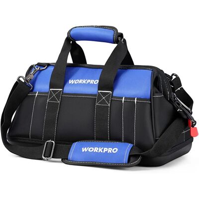 Workpro 16 Inch Tool Bag - Heavy Duty Multi-Pocket Waterproof Workpro 16 Inch Tool Bag - Heavy Duty Multi-Pocket Waterproof
