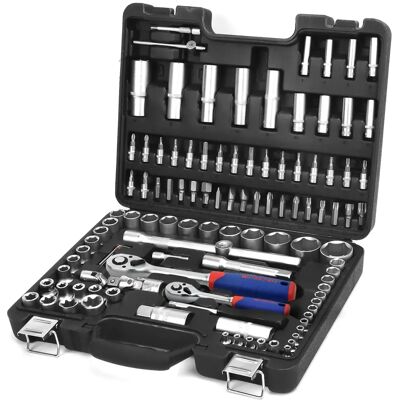 WORKPRO 108-Piece Drive Socket Set - Ratchet for DIY, Car Repair WORKPRO 108-Piece Drive Socket Set - Ratchet for DIY, Car Repair