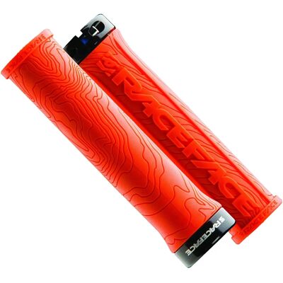 Race Face Half Nelson Lock-On Grips - Orange - Handlebar Race Face Half Nelson Lock-On Grips - Orange - Handlebar