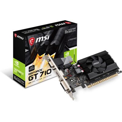 MSI GeForce GT 710 - 2 Go GDDR3 - DVI-D/VGA/HDMI - Carte Graphique - Publicité MSI GeForce GT 710 - 2 Go GDDR3 - DVI-D/VGA/HDMI - Carte Graphique - Publicité