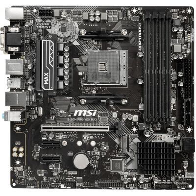 MSI B450M PRO-VDH Max Motherboard - AMD B450, Micro ATX MSI B450M PRO-VDH Max Motherboard - AMD B450, Micro ATX