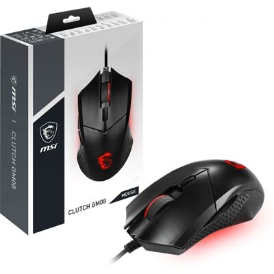 MSI Clutch GM08 Gaming Mouse - 4200 DPI, 6 Buttons, Ambidextrous MSI Clutch GM08 Gaming Mouse - 4200 DPI, 6 Buttons, Ambidextrous