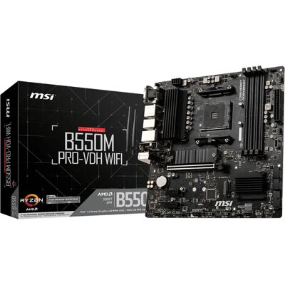 MSI B550M PRO-VDH WIFI Mainboard - AMD B550 Sockel AM4 Micro ATX MSI B550M PRO-VDH WIFI Mainboard - AMD B550 Sockel AM4 Micro ATX