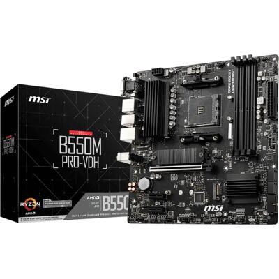 MSI B550M PRO-VDH - Scheda madre con socket AMD B550, DDR4, USB 3.0 MSI B550M PRO-VDH - Scheda madre con socket AMD B550, DDR4, USB 3.0