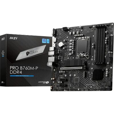 Placa-mãe MSI B760M-P DDR4 - Suporta processadores Intel de 12ª/13ª/14ª geração Placa-mãe MSI B760M-P DDR4 - Suporta processadores Intel de 12ª/13ª/14ª geração