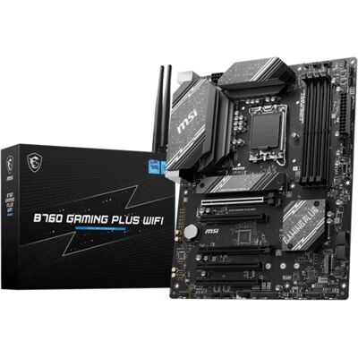 MSI B760 Gaming Plus Wifi Motherboard - Supports 12th/13th Gen Intel, DDR5, PCIe 4.0 MSI B760 Gaming Plus Wifi Motherboard - Supports 12th/13th Gen Intel, DDR5, PCIe 4.0