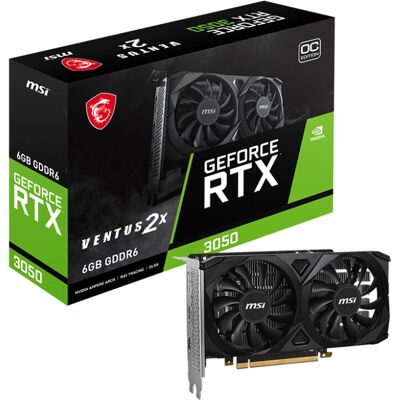 MSI Geforce RTX 3050 VENTUS 2X 6G OC - Graphics Card MSI Geforce RTX 3050 VENTUS 2X 6G OC - Graphics Card