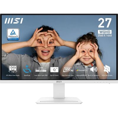 Écran MSI Pro MP273QW E2 27" - Quad HD, 100Hz, HDR400, Blanc Écran MSI Pro MP273QW E2 27" - Quad HD, 100Hz, HDR400, Blanc