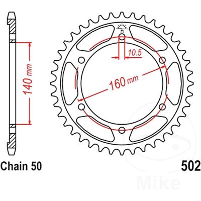 Corona JT Sprockets Standard in Acciaio 502 - 530 - Unisex Ricambio moto Corona JT Sprockets Standard in Acciaio 502 - 530 - Unisex Ricambio moto