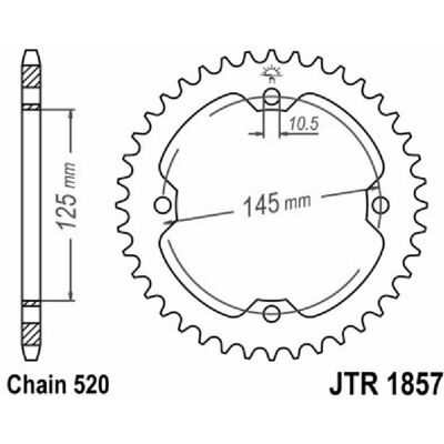 JT KETTENRÄDER Steel Standard Hinterradkranz - 520 - Motorrad Zubehör JT KETTENRÄDER Steel Standard Hinterradkranz - 520 - Motorrad Zubehör