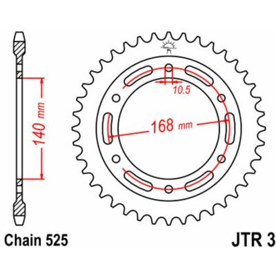 Zadní kolečko JT 525 - Ocelové standardní - Unisex Zadní kolečko JT 525 - Ocelové standardní - Unisex