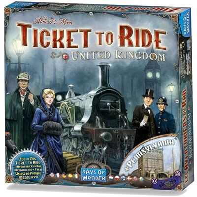 Kolekcja map Ticket to Ride Volume 5 Wielka Brytania i Pensylwania - Rozszerzenie gry planszowej Kolekcja map Ticket to Ride Volume 5 Wielka Brytania i Pensylwania - Rozszerzenie gry planszowej