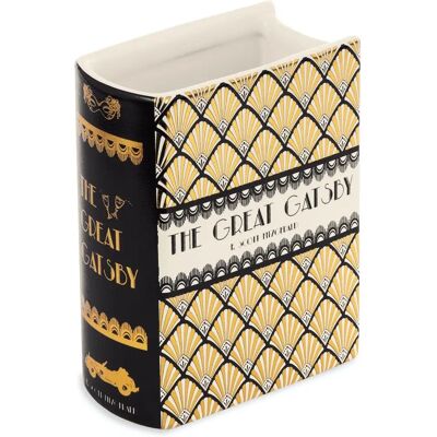 Kształt książki ceramiczny wazon - Okładka Wielki Gatsby Kształt książki ceramiczny wazon - Okładka Wielki Gatsby