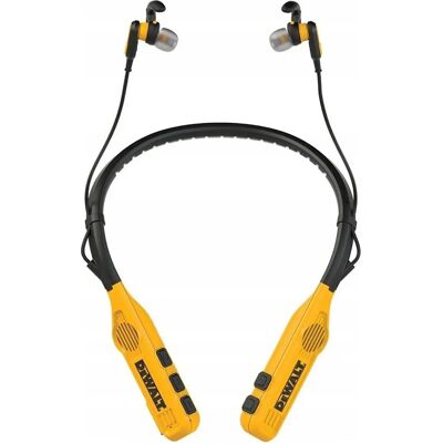 Słuchawki Dewalt Dwg Jobsite Pro Max na karku - Słuchawki Słuchawki Dewalt Dwg Jobsite Pro Max na karku - Słuchawki