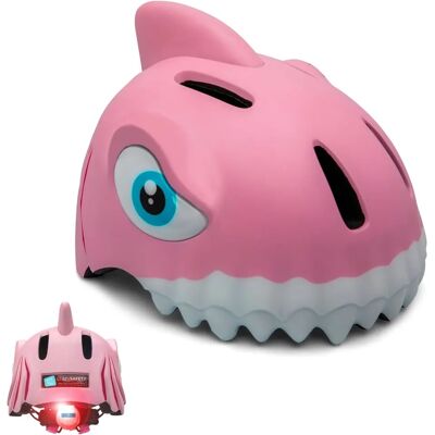 Crazy Safety Pinkes Haifisch-Kinders Fahrradhelm - EN 1078 Zertifiziert Crazy Safety Pinkes Haifisch-Kinders Fahrradhelm - EN 1078 Zertifiziert