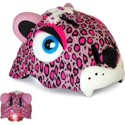 Crazy Safety Kinder Fahrradhelm Pink Leoparden - Verstellbar 49-55cm - EN 1078 Crazy Safety Kinder Fahrradhelm Pink Leoparden - Verstellbar 49-55cm - EN 1078