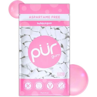 PUR Gum Bubblegum - Variety of Flavors - Classic Taste - Bubblegum PUR Gum Bubblegum - Variety of Flavors - Classic Taste - Bubblegum